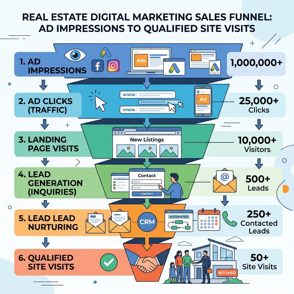How Real Estate Developers in India Generate Qualified Villa & Luxury Apartment Buyers via Performance Funnels